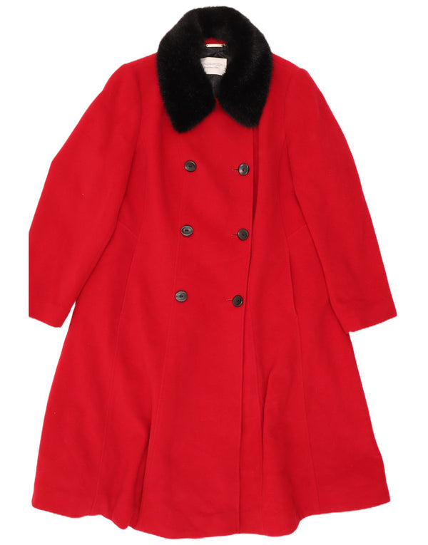 Windsmoor Manteau croisé pour femme UK 14 Medium Rouge Colourblock