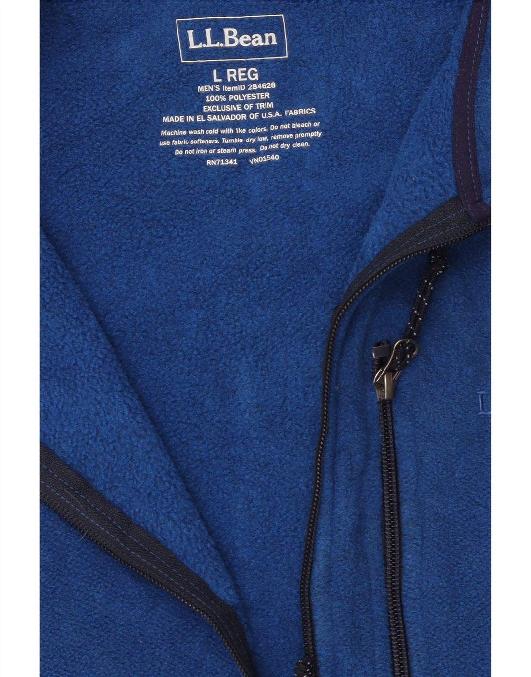 L.L.Bean Gilet polaire pour homme UK 40 Large Bleu Polyester