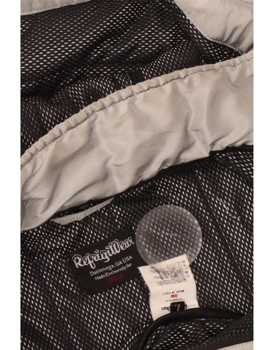 REFRIGIWEAR Veste bomber à capuche Cruz pour femme UK 14 Large Argent Polyester