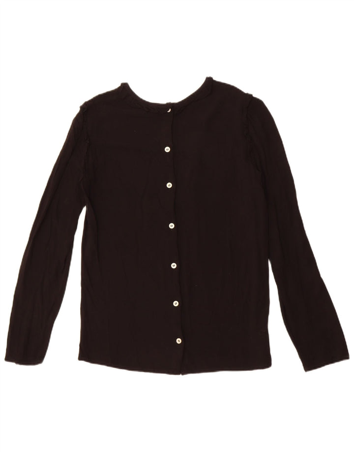 Benetton Chemise Chemisier UK 12 Medium Noir Femme