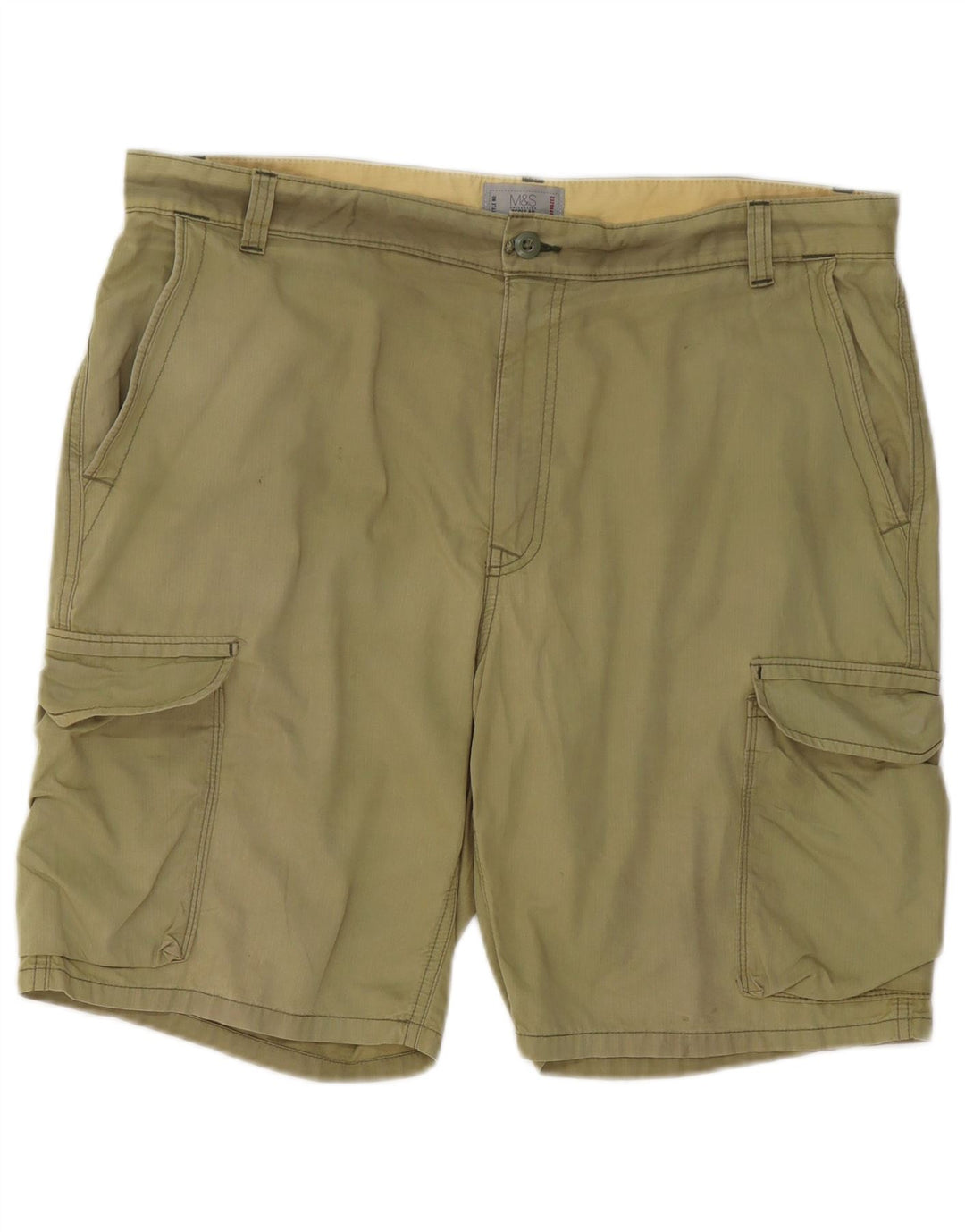 Marks & Spencer Short cargo régulier pour homme W38 XL en coton kaki