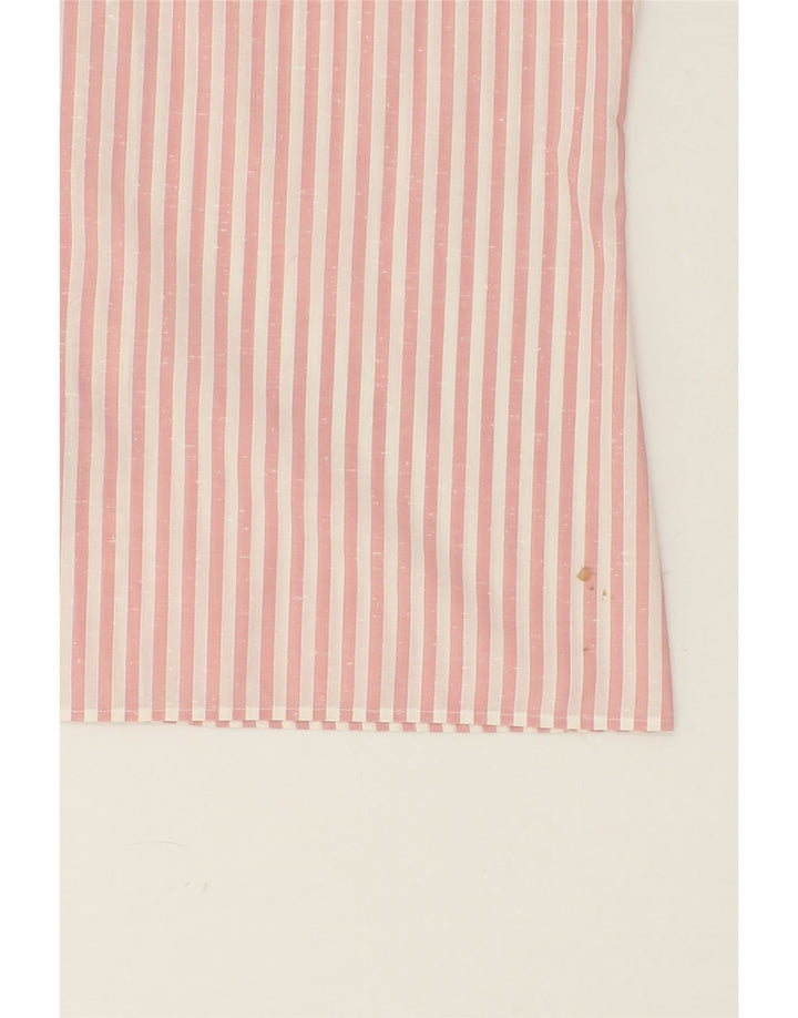 CLOCK HOUSE Mens Short Sleeve Shirt Small Pink Striped Polyester Vintage CLOCK HOUSE and Second-Hand CLOCK HOUSE from Messina Hembry 