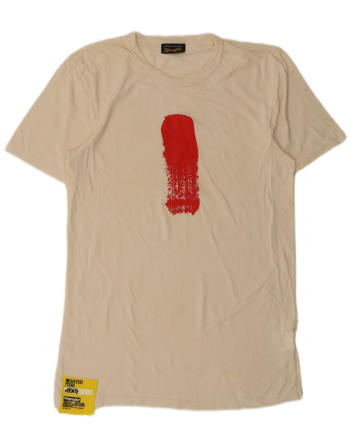 Wrangler T-shirt graphique pour homme en coton blanc cassé