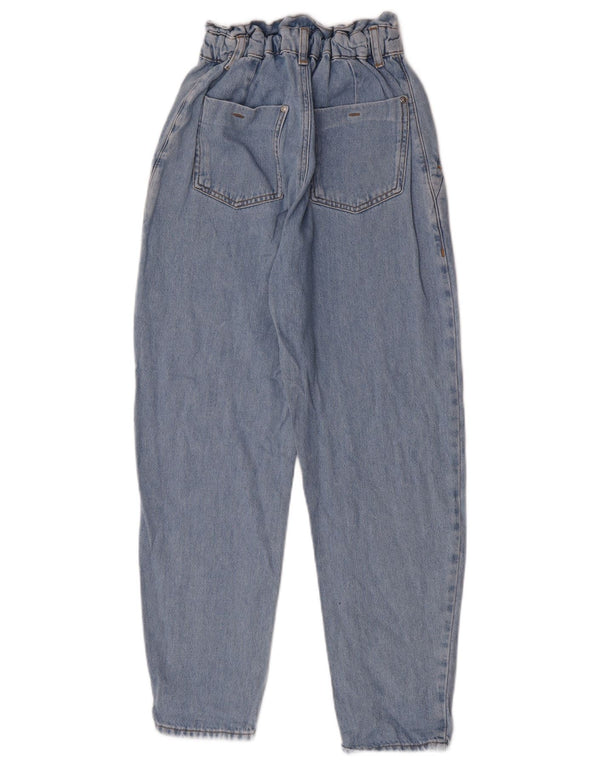 Zara Jean fuselé taille haute pour femme EU 32 2XS W22 L26 Bleu Coton