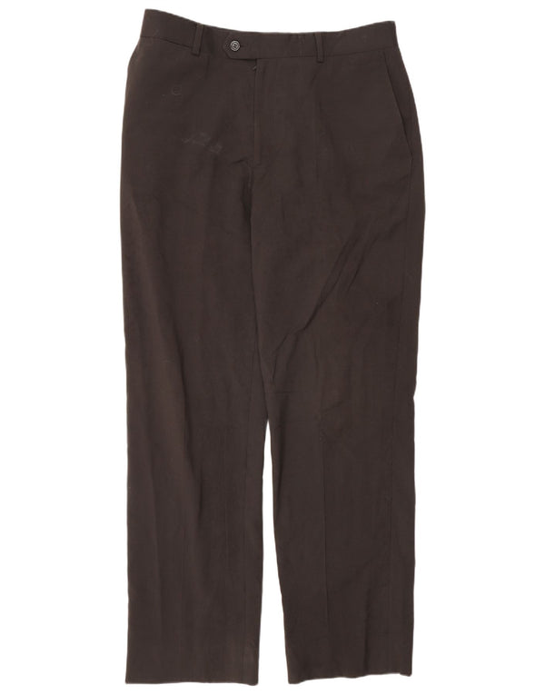 Zara Pantalon Chino Droit Homme EU 44 Large W34 L32 Marron