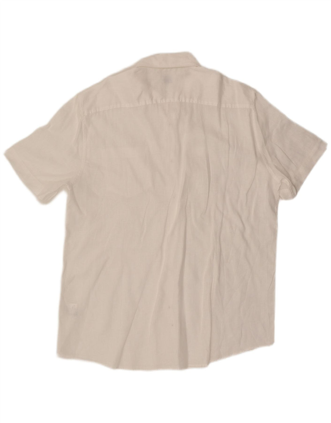 vintage Chemise à manches courtes pour hommes XL Lin blanc
