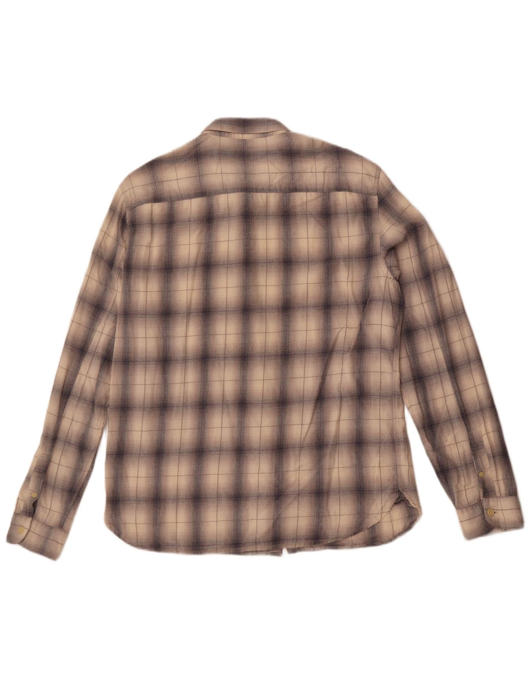 All Saints Chemise En Flanelle Grand Carreau Beige Coton Homme