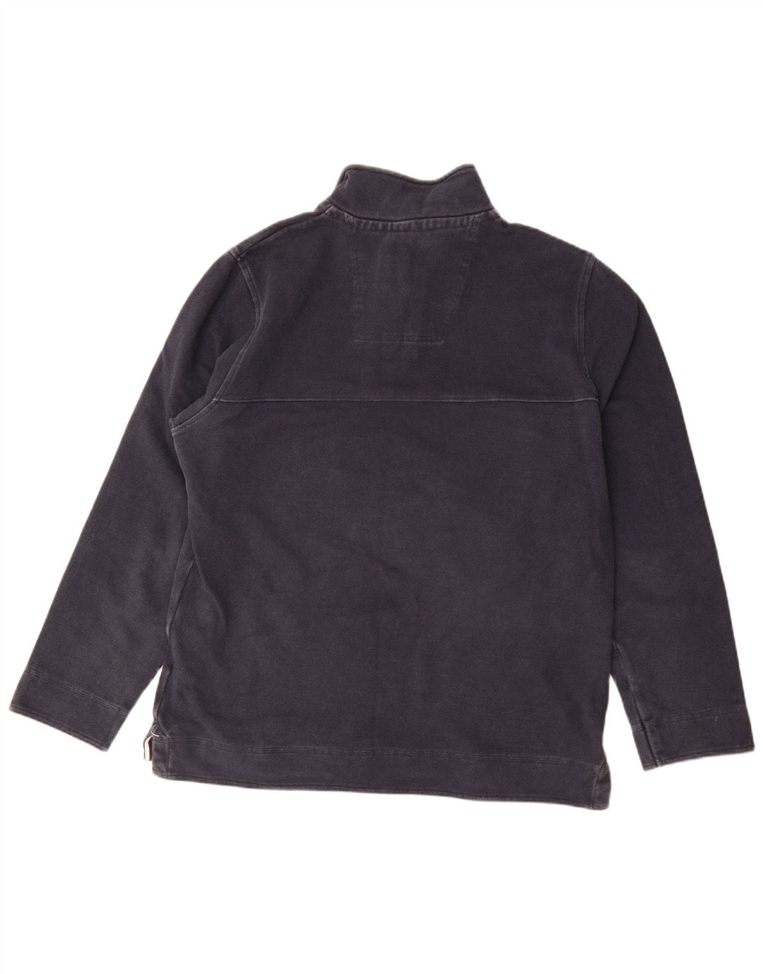 Crew Clothing Sweat-shirt à col zippé pour homme en coton bleu marine moyen