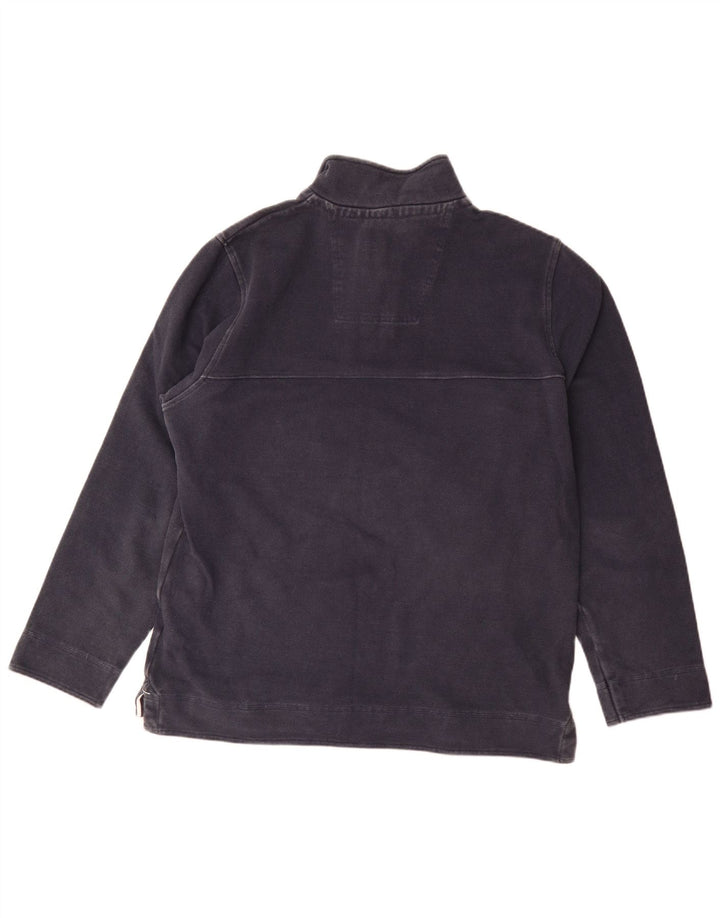 Crew Clothing Sweat-shirt à col zippé pour homme en coton bleu marine moyen