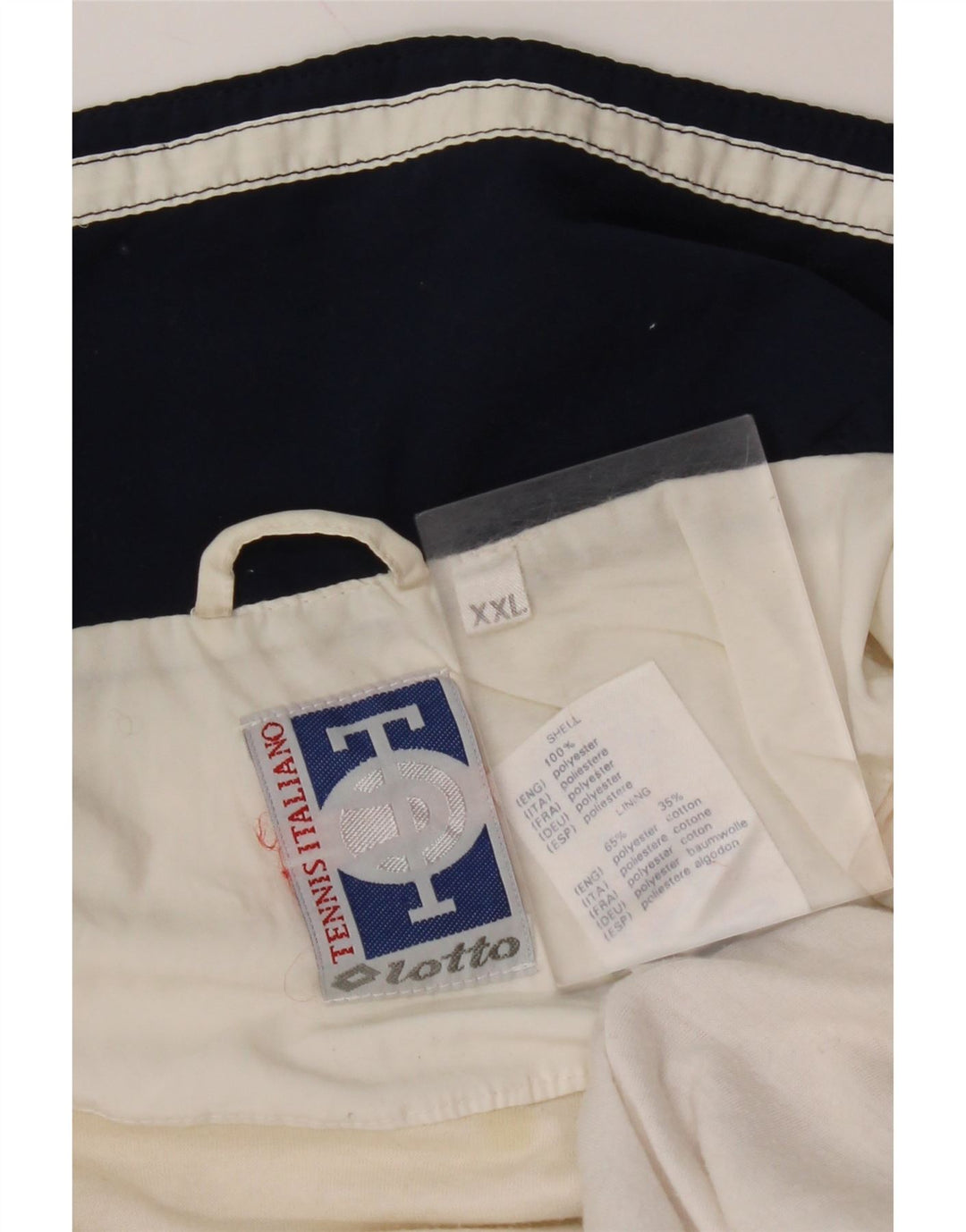 LOTTO Veste de survêtement pour homme 2XL Blanc Colorblock Polyester