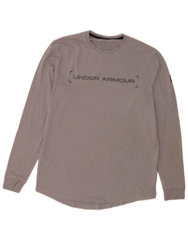 Under Armour Haut Graphique à Manches Longues Homme Gris Moyen