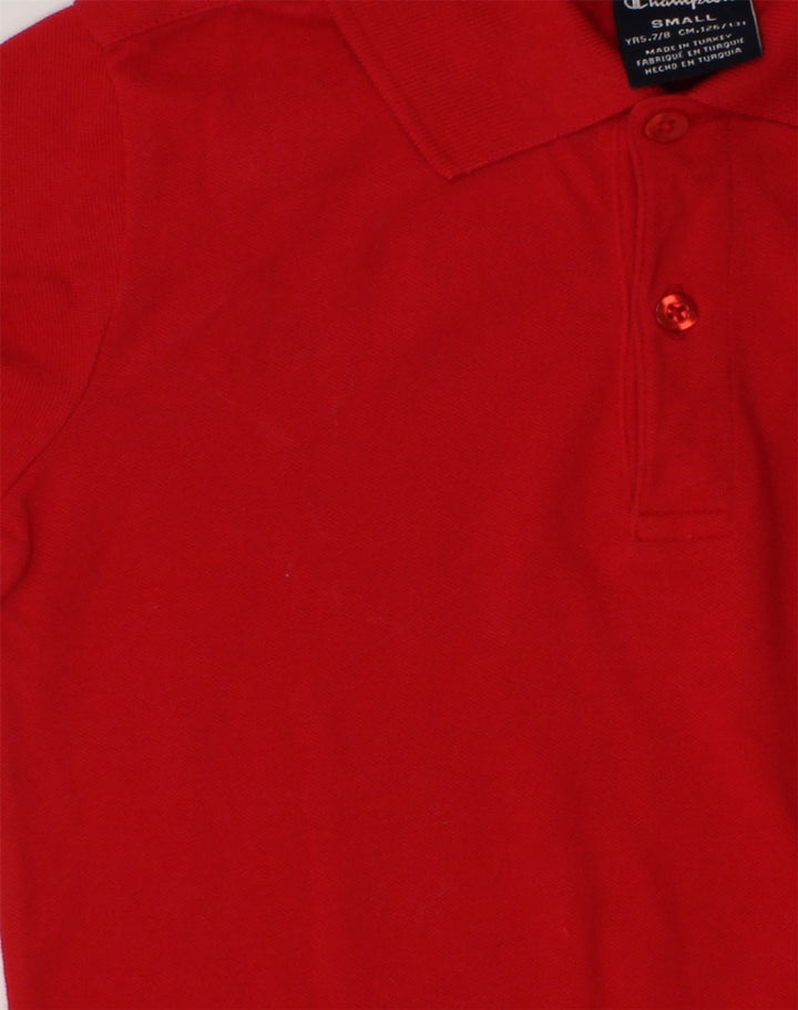 CHAMPION Boys Polo Shirt 7-8 Years Red | Vintage Champion | Thrift | Second-Hand Champion | Used Clothing | Messina Hembry 