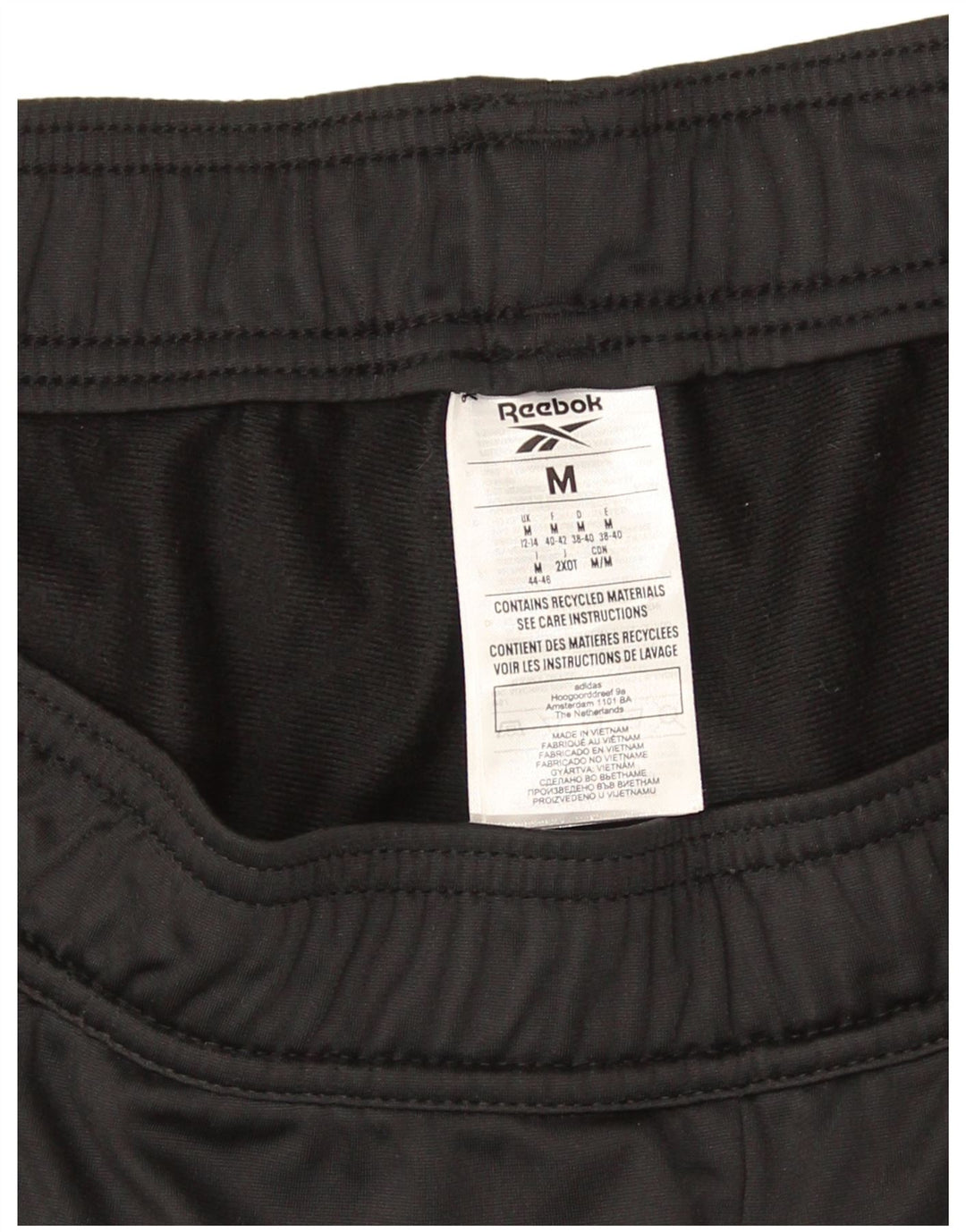 Reebok Pantalon de Survêtement Joggers UK 12/14 Femme Noir Moyen Polyester