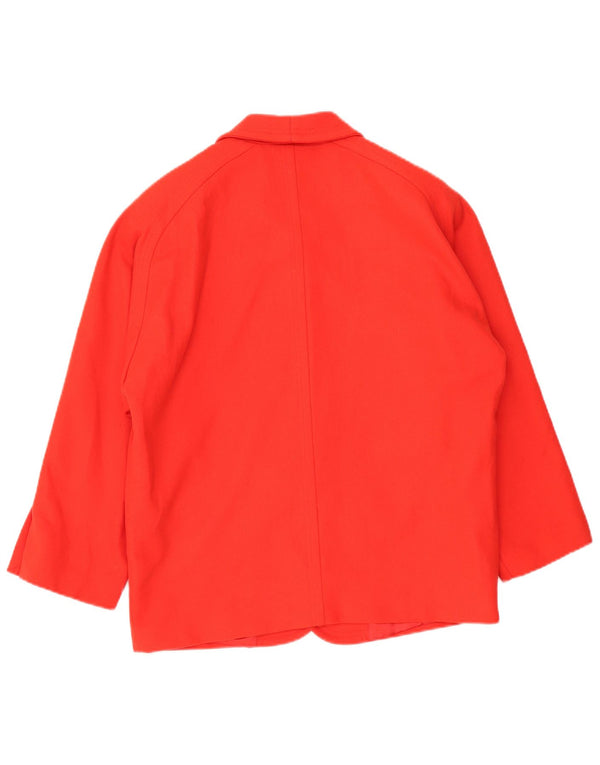 Enrico Coveri Veste blazer surdimensionnée à 5 boutons pour femme UK 10 Petite laine rouge