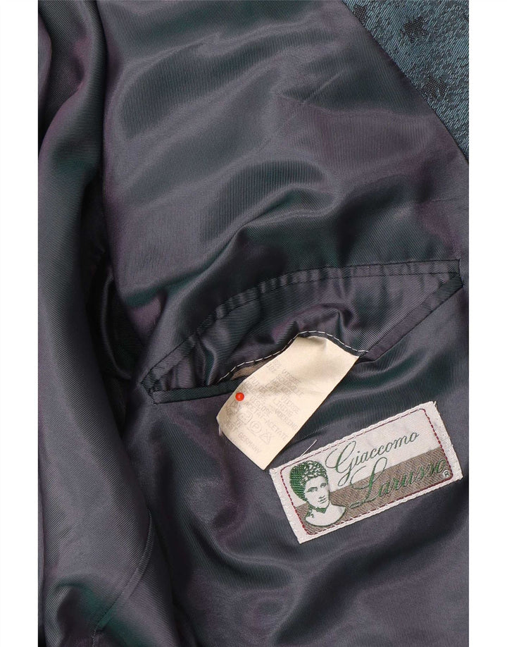 Giaccomo Larusso Veste blazer à motif abstrait pour femme UK 16 Large Bleu