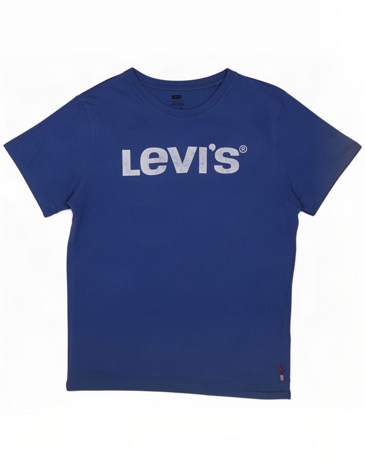 Levi's Tee-Shirt Graphique Homme Bleu Moyen Coton