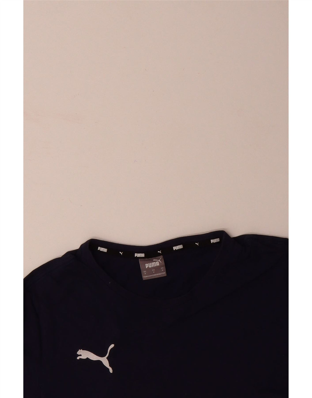 PUMA Mens T-Shirt Top Medium Navy Blue Cotton