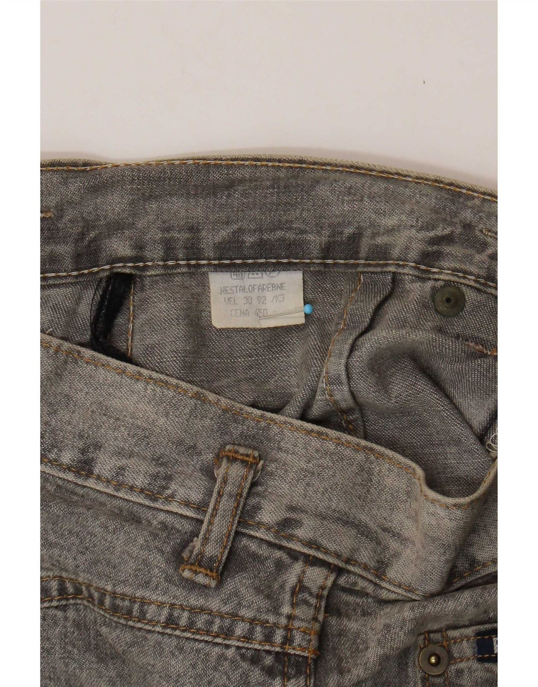 jupe en jean vintage femme W28 gris moyen