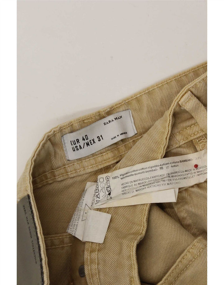 Zara Short en jean pour homme EU 40 Medium W31 Beige Coton