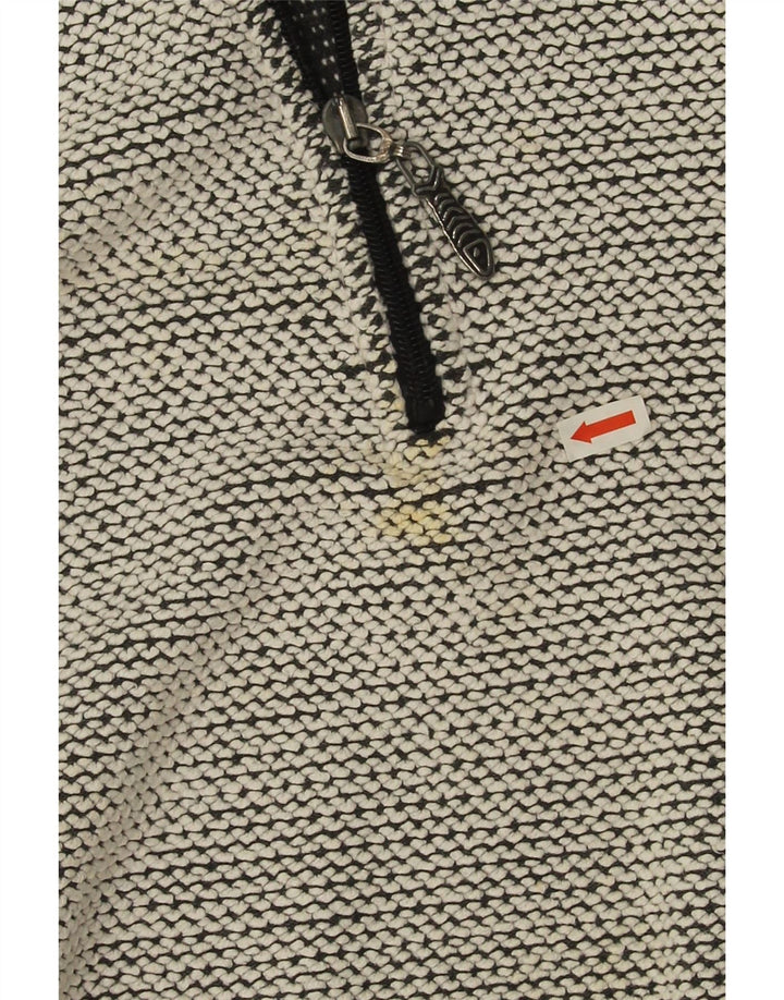 Weird Fish Sweat-Shirt Col Zippé Homme Gris Moyen Coton