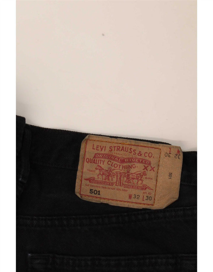 Levi's Jean Droit 501 Femme W32 L30 Noir Coton
