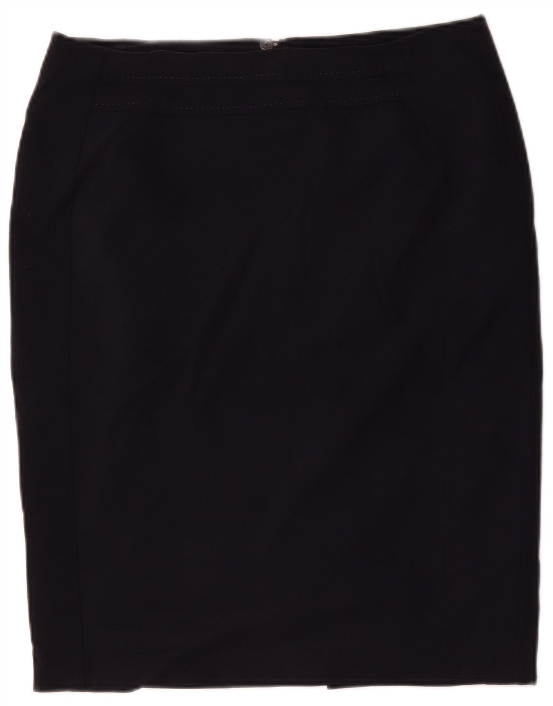 Marks & Spencer Jupe crayon pour femme UK 14 Large W34 Bleu marine Polyester