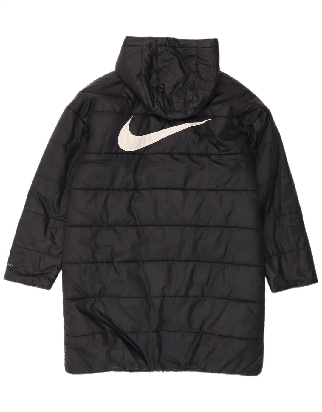 Nike Veste matelassée à capuche Therma-Fit Graphic pour femme UK 14 Noir moyen