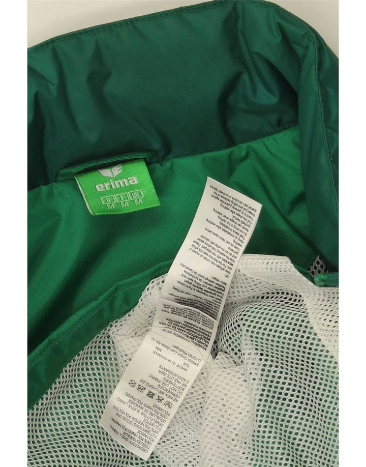 Erima Veste de pluie à capuche pour homme UK 38 Medium Green Colourblock Polyamide