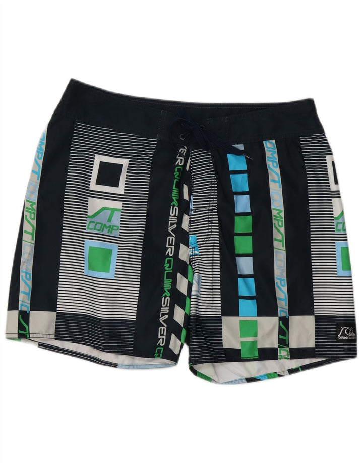 Quiksilver Short de Bain Graphique Homme Large Multicolore Géométrique