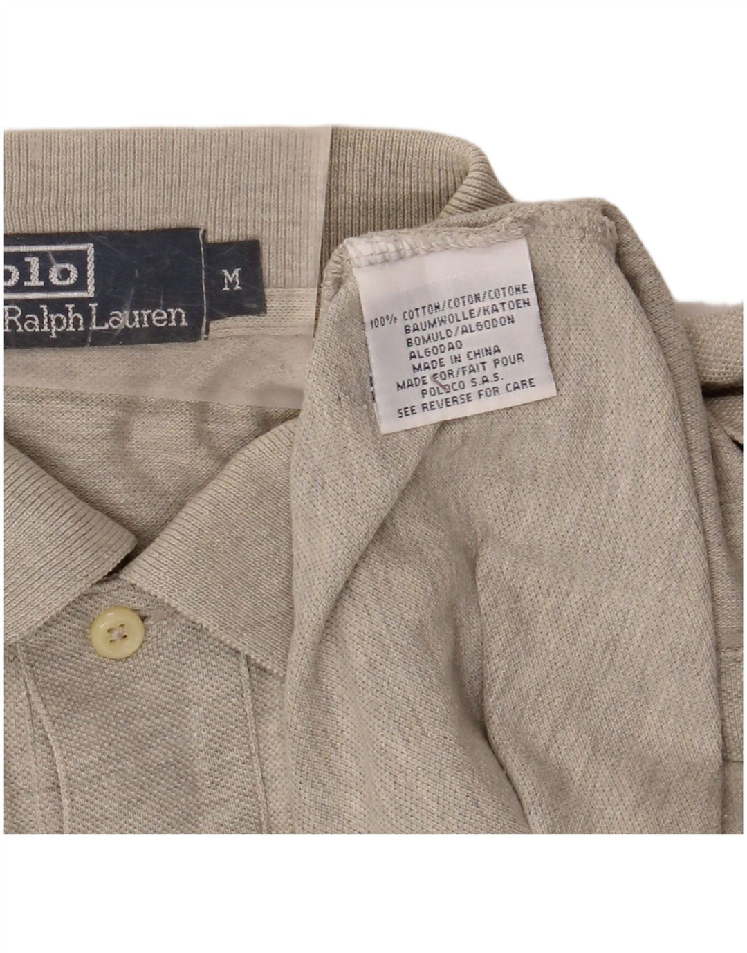 POLO RALPH LAUREN Polo ample à manches longues pour homme en coton gris moyen