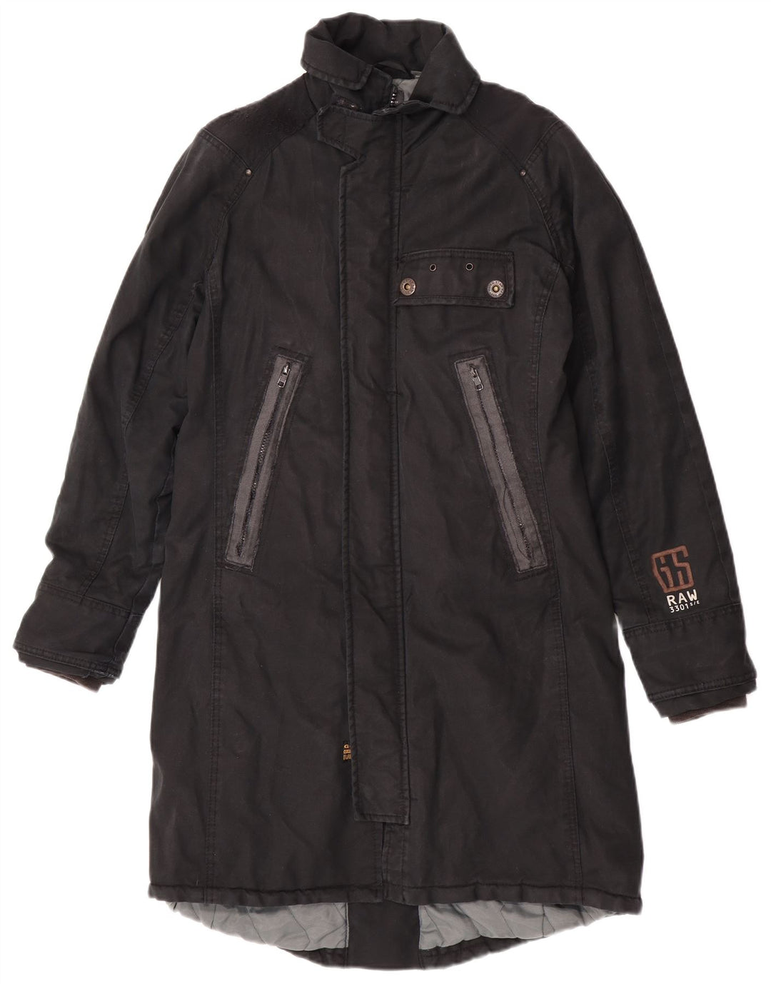 G-Star Manteau coupe-vent pour femme UK 40 Large Noir Coton