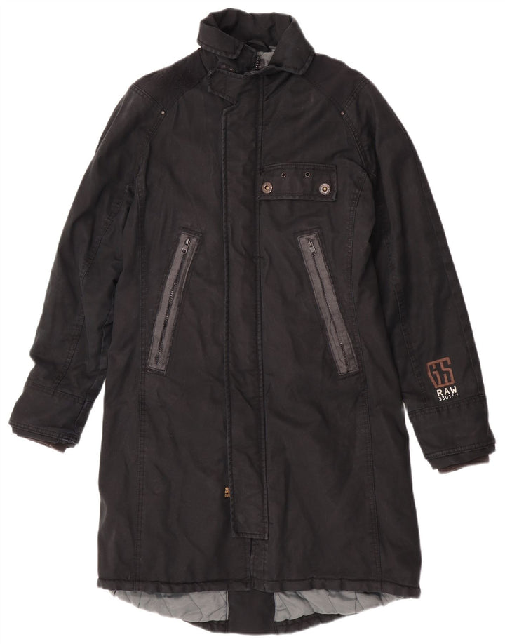 G-Star Manteau coupe-vent pour femme UK 40 Large Noir Coton