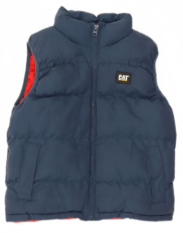 CAT Girls Padded Gilet 6-7 Years Blue Polyester