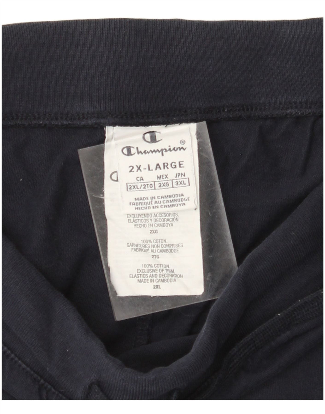 CHAMPION Pantalon de survêtement pour femme UK 20 2XL Bleu marine Coton