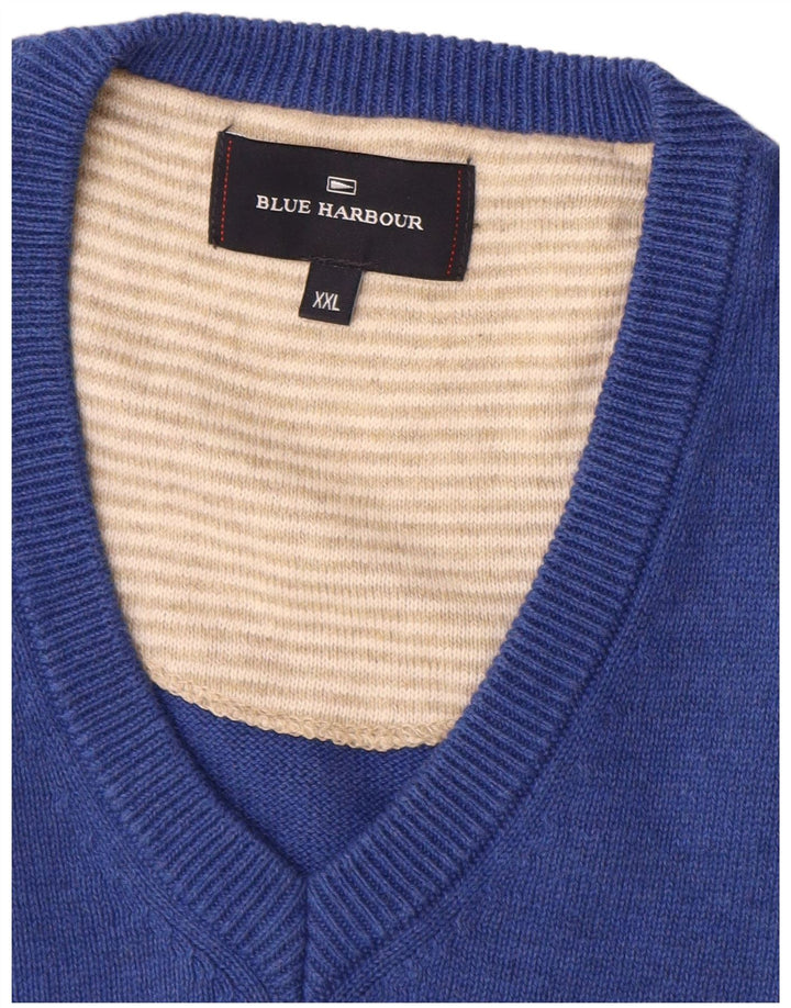 Marks & Spencer Débardeur Blue Harbor Vest pour homme 2XL en coton bleu