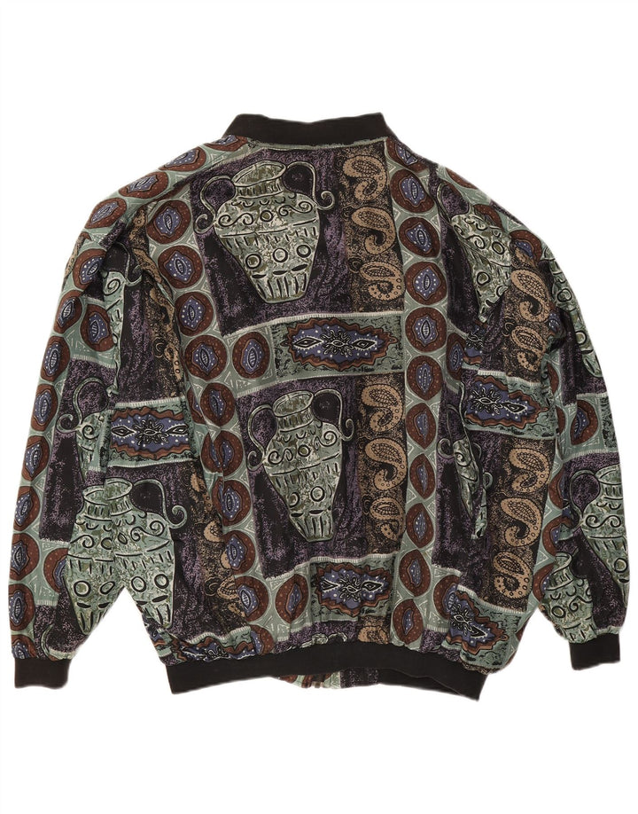 Robert Stock Veste Bomber Coupe Ample pour Homme UK 40 Grand Paisley Multicolore