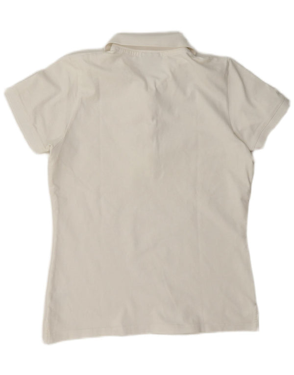 Conte of Florence Polo coupe régulière pour femme UK 14 en coton blanc moyen