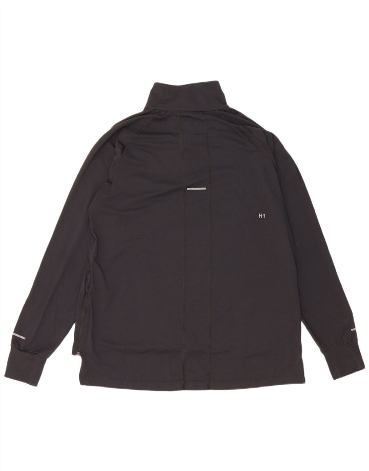 Asics Haut de survêtement à col zippé pour homme XL Noir Polyester