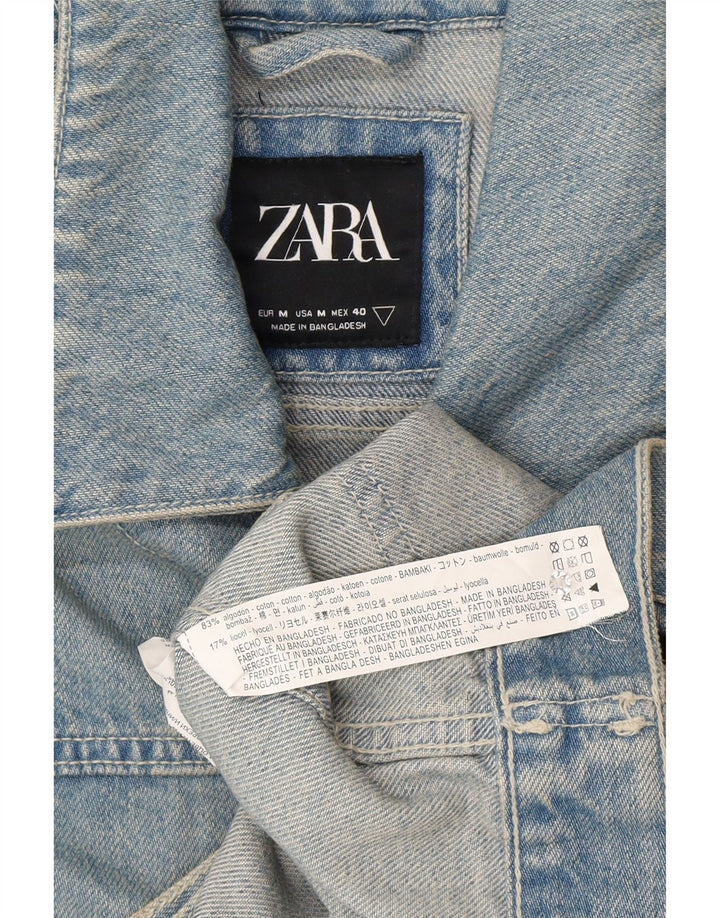 Zara Veste en jean pour homme UK 38 Bleu moyen Coton