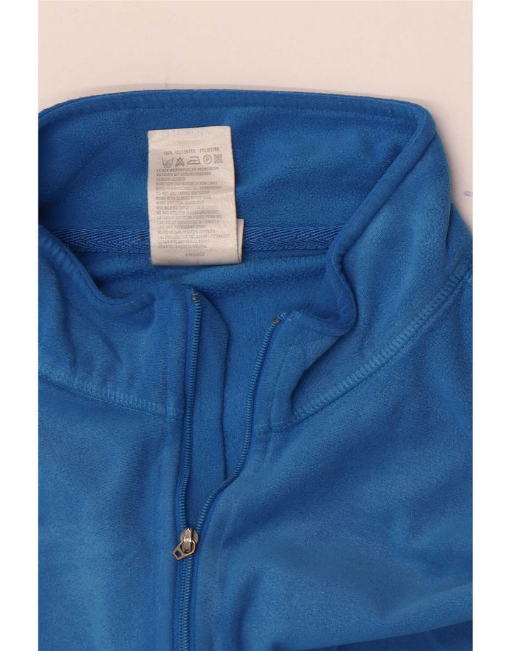 Adidas Femme Coupe ample Col zippé Haut à manches longues Bleu moyen Polyester