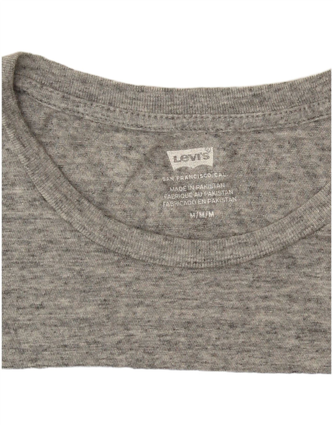 Levi's T-Shirt Graphique Femme UK 14 Gris Moyen Logo Moucheté