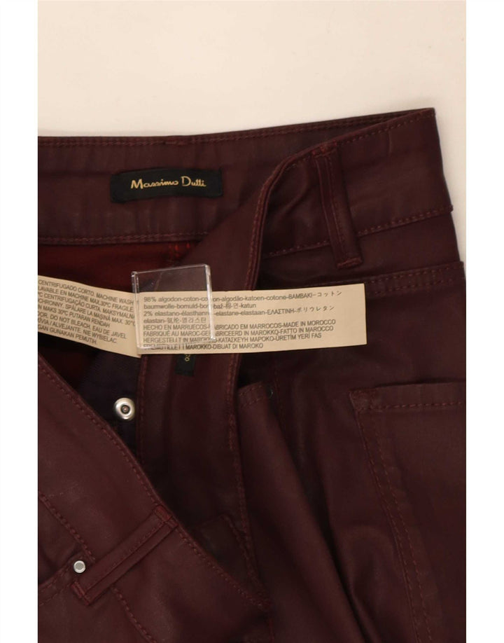 Massimo Dutti Jupe crayon femme W28 coton bordeaux moyen