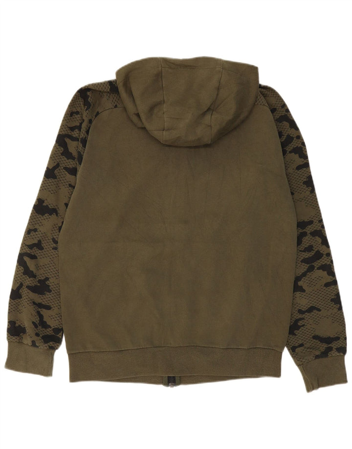 PUMA Sweat à capuche zippé pour homme, petit, kaki, camouflage