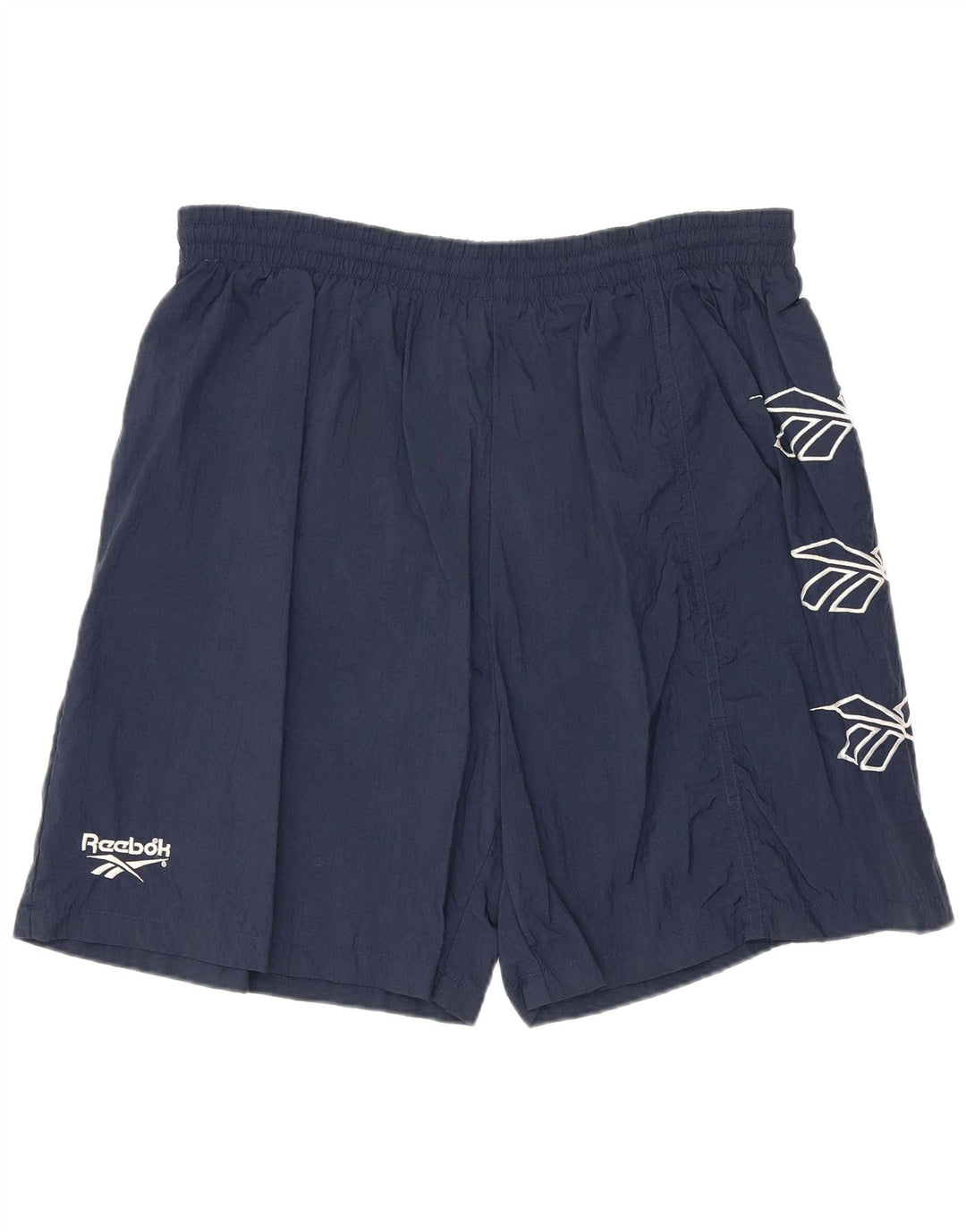 REEBOK Short de Bain Graphique Homme Large Bleu Marine Nylon