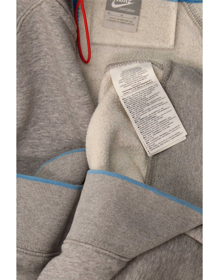 Nike Pull à capuche zippé en coton gris moyen pour homme