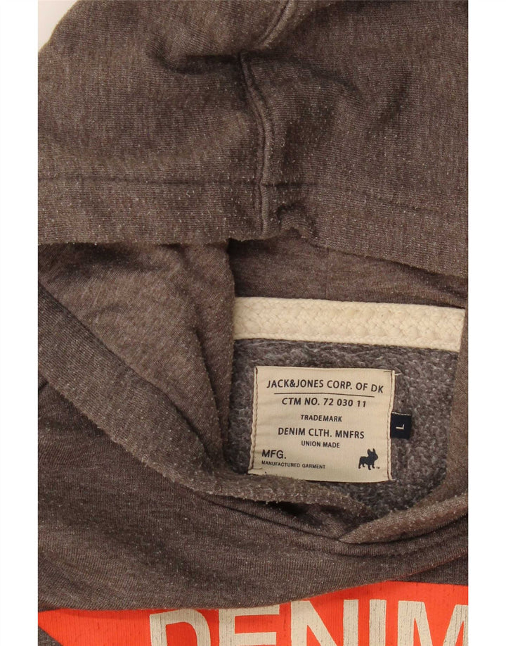 Jack & Jones Pull à Capuche Graphique Homme Gris Moyen