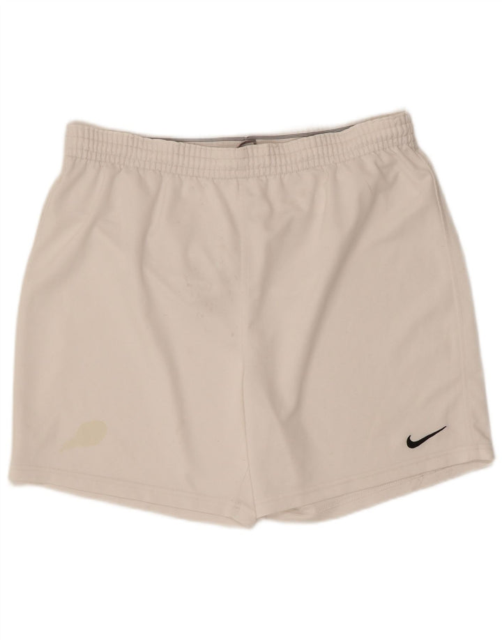 Nike Short de sport pour homme UK 34/36 Large Blanc Polyester