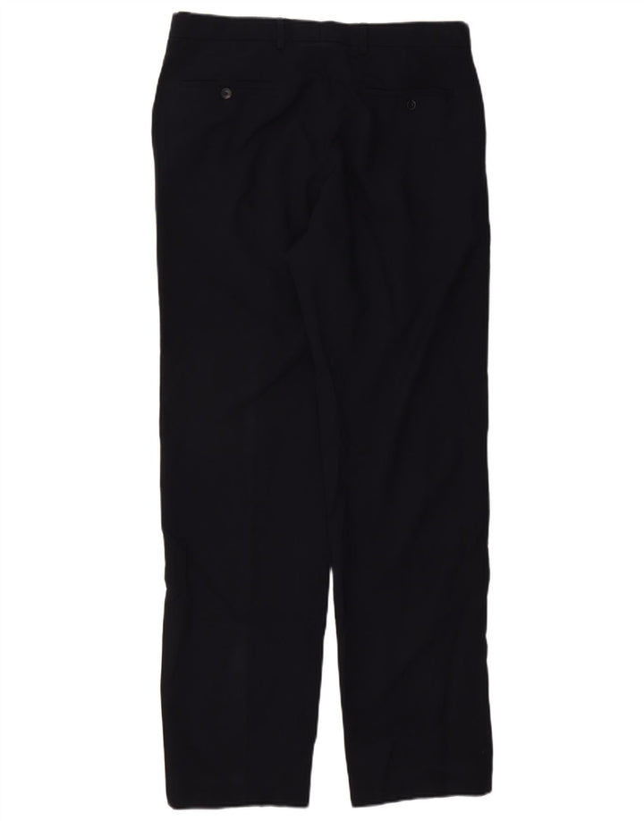 Marks & Spencer Pantalon de costume droit pour homme W34 L33 Bleu marine