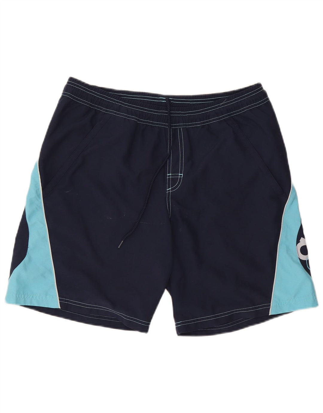 Adidas Short de bain graphique pour homme en polyester color block bleu marine moyen