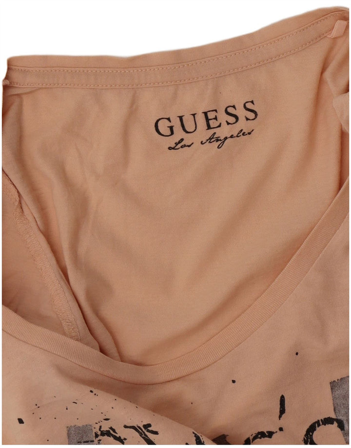 Guess T-shirt graphique pour femme UK 12 Rose moyen